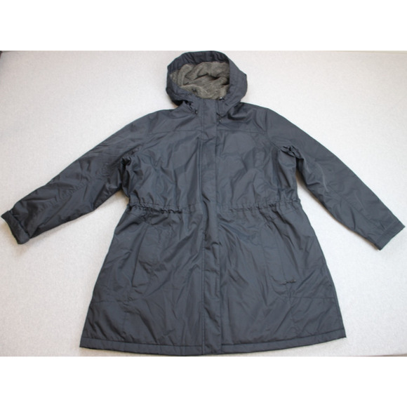 LLBean Coat Womens 2X Regular Hooded Down Winter Jacket Full Zip 271141 - Picture 1 of 7